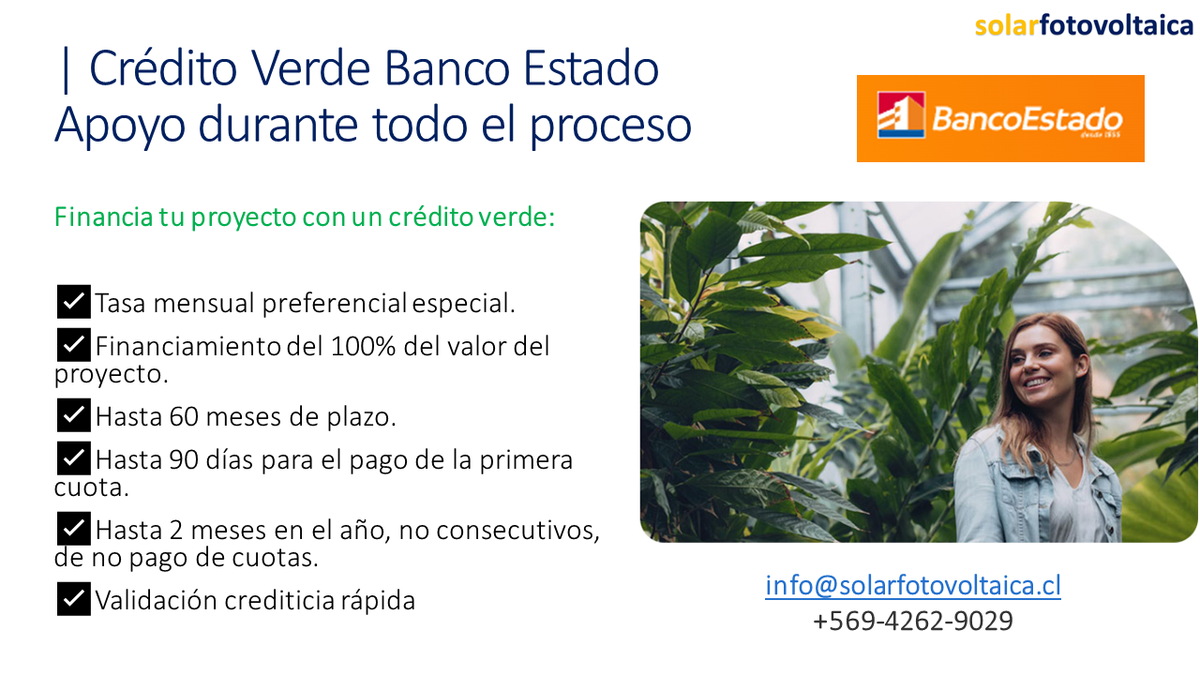 Financiamiento para mi proyecto solar fotovoltaico
